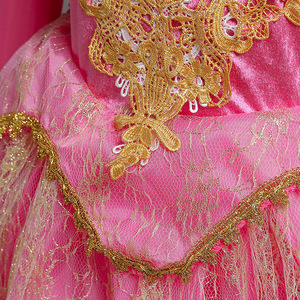Ropa a granel al por mayor, vestido de princesa para niñas, disfraz de princesa rosa de <span class=keywords><strong>la</strong></span> <span class=keywords><strong>Bella</strong></span> <span class=keywords><strong>Durmiente</strong></span> para 2-10Y con accesorios - Product Image 6