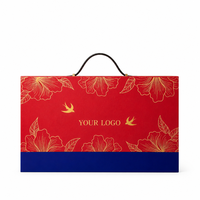 Coffret Cadeau Élégant à Poignée Rouge avec Logo Personnalisé, Emballage Festif pour Tonique au Ginseng et Chenpi Nid d'Oiseau, Vente en Gros