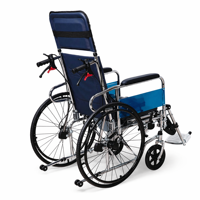 Fauteuil roulant en acier inoxydable, siège ergonomique en U, accoudoirs amovibles, repose-jambes relevables, roues arrière anti-basculement QHC 608NGCJ, garantie 3 ans