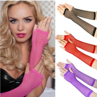Gants en résille pour enfants pour Halloween : Gants néon style années 80 et 90 pour fêtes, jeux de rôle et accessoires de cosplay