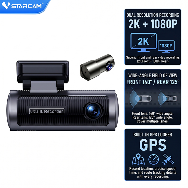 M8 4G Dash Cam Front 2560x1440 Rear 1920x1080 Human Detection Algorithm Collision Push to Cloud T Flash 256GB