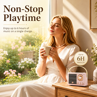 Altavoz Inalámbrico Portátil Mini Retro Tecnológico, Decoración Estética para Habitación, Regalo de Cumpleaños para Adolescentes y Mujeres