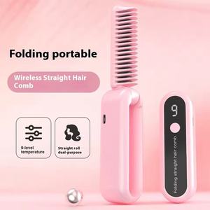 <span class=keywords><strong>Cepillo</strong></span> directo inalámbrico plegable portátil, peine de iones negativos <span class=keywords><strong>para</strong></span> <span class=keywords><strong>el</strong></span> cabello, peine <span class=keywords><strong>el</strong></span>éctrico sin daños <span class=keywords><strong>para</strong></span> cabello liso y <span class=keywords><strong>rizado</strong></span> <span class=keywords><strong>para</strong></span> mujeres - Product Image 1