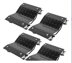 Juego de 4 Ruedas para Coche de 16x12'', Patines Antideslizantes para Neumáticos con Capacidad de 6000 lb, Tipo V, para Coche, Camión, Remolque, Motocicleta - Product Image 1