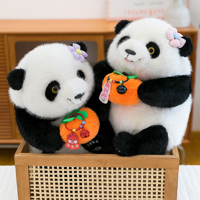 ODM Customizable Cute Size Simulated Panda Embroidered Plush Doll Toy PP Cotton Comforter for Birthday Occasions