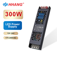 Alimentation à découpage 300W, transformateur LED, driver 12V AC vers DC, boîtier en aluminium, double sortie 24V