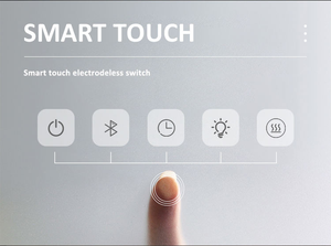 Espejo de Maquillaje LED de Estilo Moderno Personalizado, Espejos Redondos para <span class=keywords><strong>Baño</strong></span>, Espejo Inteligente con Pantalla Táctil Montado en la Pared - Product Image 6