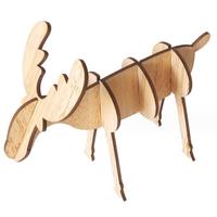 Ornements d'orignal en bois de Noël faits à la main du Zhejiang