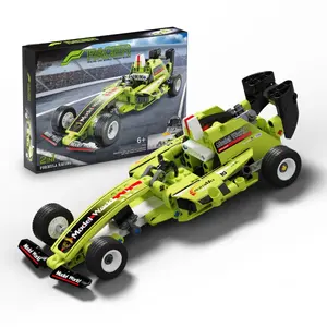 DIY 226PCS Racing Car Model Brick Toys Kids Self Assemble Pull Back F1 Car Building Blocks Toy