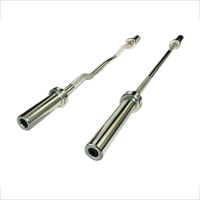 Barre d'haltères chromée de haute qualité pour la musculation, barre d'haltères EZ Curl, barre d'haltères incurvée