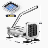 Amz Hot RVS Frietmes Handmatig Multifunctionele Aardappel Snijmachine voor Huishoudelijk en Restaurant Gebruik