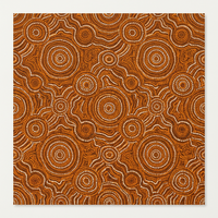Serviette de cuisine en coton style aborigène australien avec motifs de points pour une décoration unique