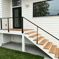 OEM Modernes Seitlich Montiertes Edelstahl-Kabelgeländer-System für Villa/Park Außenbalkon Treppengeländer Zaun