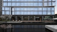 Système de mur-rideau en verre en alliage d'aluminium avec vitrage isolant à faible émissivité et cadre thermolaqué pour projets de construction commerciale OEM