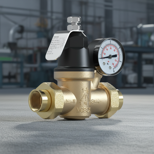Wholesale Industrial-Grade Manual Brass Pressure Reducing Valve With Pressure <strong>Gauge</strong> Pressure Balance Valve for General Use - Product Image 1