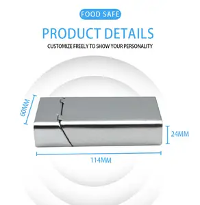 Pacote de lata para presente de doces de açúcar de hortelã de qualidade alimentar por atacado caixa de lata de metal retangular vazia com dobradiças