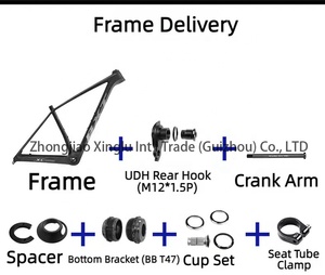 Cadre de vélo de montagne BXT MTB-066 T1000 en fibre de carbone intégrale 29 pouces, frein à disque, vélo de course, axe traversant 12x142 mm BB92 - Product Image 2