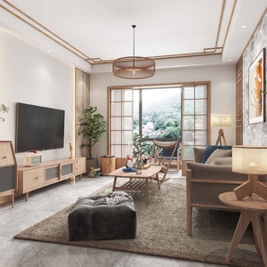 خزائن خشبية مستوحاة من الطراز الياباني بمقاسات مخصصة، حلول للمنزل بأكمله، أثاث غرفة معيشة بسيط وعملي - Product Image 1