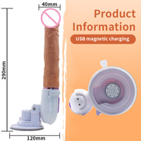 TMM Kabelloser Ferngesteuerter Beheizter Teleskop-Dildo Vibrator Silikon G-Punkt Anal-Stimulator Erwachsenen-Sexspielzeug für Frauen