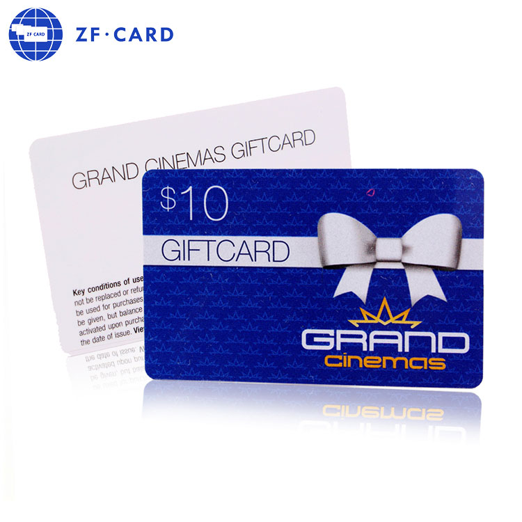 Fashion Design Plastic Pvc Gift Voucher Card Print