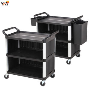 Gute Qualität Kunststoff <span class=keywords><strong>3</strong></span>-stufige Lebensmittel Servier wagen Commercial Hotel Restaurant Küche Catering Service Lager wagen Reinigungs wagen - Product Image 1