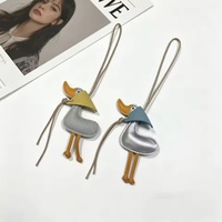 Nouveau Pendentif de Sac à Dos en Cuir Motif Canard Porte-Bonheur, Décoration de Niche Mignonne et Originale, Accessoire de Bijouterie pour Femme