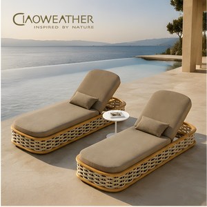 Lit de repos en rotin, mobilier d'extérieur, chaise longue en <span class=keywords><strong>bois</strong></span>, mobilier de piscine, transats d'extérieur, lit de jour, mobilier de patio, chaise longue en <span class=keywords><strong>teck</strong></span> - Product Image 1