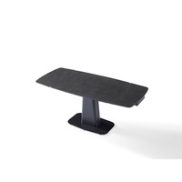 Table à manger de luxe légère, rectangulaire, avec plateau en pierre, style circulaire