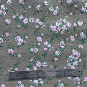Tela Jacquard con brocado para vestido de mujer, tejido de poliéster teñido con bonito diseño personalizado Floral, 100% - Product Image 6