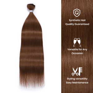 Extensions de Cheveux Synthétiques en Fibre Premium, Vente Chaude, 28 Pouces, Résistantes à <span class=keywords><strong>la</strong></span> Chaleur, Ombré Blond, Tissage Lisse Baguette, Lots de Mèches - Product Image 6