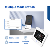 Termostat koil kipas Wifi desain Modern, dengan kehidupan cerdas jarak jauh, termostat Tuya untuk AC 2 pipa termostat AC