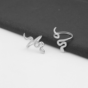 2026 New Simple Niche Design Stainless Steel Snake Shaped <b>Ring</b> Personalized Exaggerated Unisex's <b>Rings</b> Wholesale Jewelry Trendy - Product Image 5