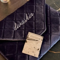 Grande pochette matelassée en velours pour ordinateur portable, sacoche souple rembourrée avec rabat magnétique pour bureau, école, usage quotidien et voyage