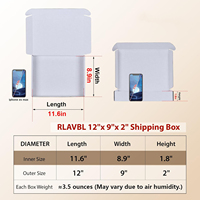 Boîtes d'expédition 12x9x2, boîte à courrier en carton ondulé blanc pour l'emballage des petites entreprises