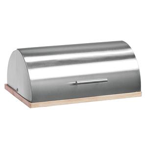 Zeller Present Brotkasten Bamboo Edelstahl/Gummibaumholz 39,5x28x16cm silber/natur - Product Image 1