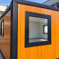 Nexvora Maison conteneur extensible mini 20 pieds à double aile, module d'hébergement pliable avec lit double et armoire