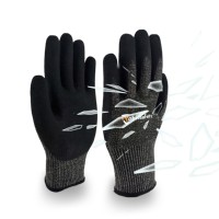Gants anti-coupure, antidérapants, résistants à l'huile, EN388, réutilisables, enduits de nitrile, gants de sécurité pour le travail quotidien, au meilleur prix pour l'industrie