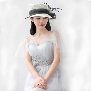 Chapellerie Église Chapeaux Tea Party <span class=keywords><strong>Chapeau</strong></span> Kentucky Derby Bucket Fascinator Lady Short Brim Sinamay Chapeaux - Product Image 4