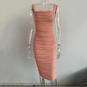 Tendance nouvelle robe à col à volants femmes corsage Sexy couleur unie avec des robes de fuite dans le dos rouge blanc fête Sexy robes serrées - Product Image 5
