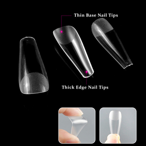 Uñas Postizas Extra Largas Estilo Bailarina, Forma Ataúd, Semi-Mate, Curva Plana, Cobertura Total - Product Image 5