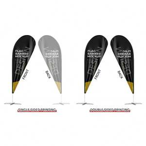 Drapeaux de plage publicitaires extérieurs en aluminium et polyester sur mesure, bannières volantes imprimées numériquement, fanions en tissu sur mesure - Product Image 4