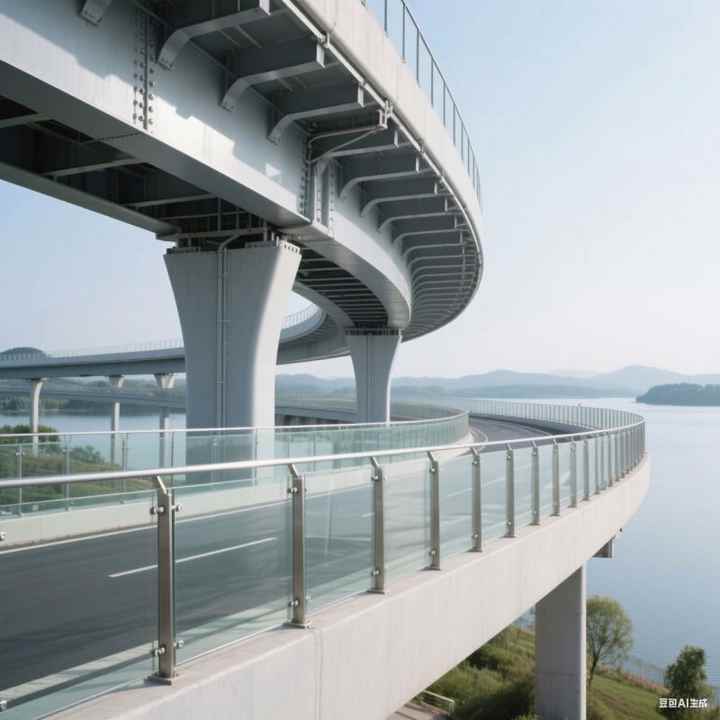 Aesthetic Steel Highway Ramp Bridge Sleek Appearance Integrating with ...