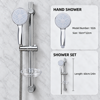 Ensemble de douche pluie chromé classique avec douchette à main, système de robinetterie thermostatique monocommande pour salle de bain, pression équilibrée