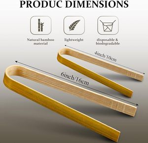 Mini pinza de bambú de 4 pulgadas, utensilios de cocina de madera desechables, adelfa, adelfa utilizada para hacer té tostado - Product Image 5