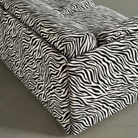Vente directe usine – Canapé trois places modulable style médiéval moderne, motif zèbre artistique, personnalisable