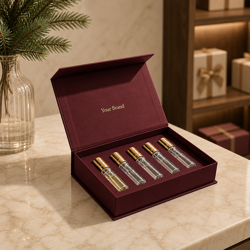 Sampling Gift Boxes Premium Custom Luxury Perfume Sample Packaging Box Printing Logo ...