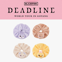 KPOP BLACK PINK DEADLINETOUR CHARACTER LIGHT STICK PLUSH SCRUNCHIE Officiel Mignon Élastique à Cheveux Groupe de Filles Coréennes Cadeau Fans Merchandise