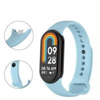 Bracelet de remplacement sportif en TPU anti-traces de doigts avec anneau magnétique pour Mi Band 8, 8 Active, 9, 9 Active NFC, étanche