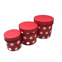 Ensemble de trois pièces pour cadeaux, boîte cadeau de haute qualité à points ronds, nouveau design, logo personnalisé