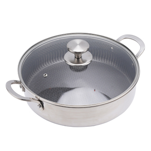 Bộ nồi chống dính chuyên nghiệp dành cho đầu bếp, nhiều kích cỡ, chất liệu thép không gỉ, dùng để hầm và luộc, kèm nắp. - Product Image 1